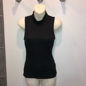 Bebe mock neck crepe tank.
